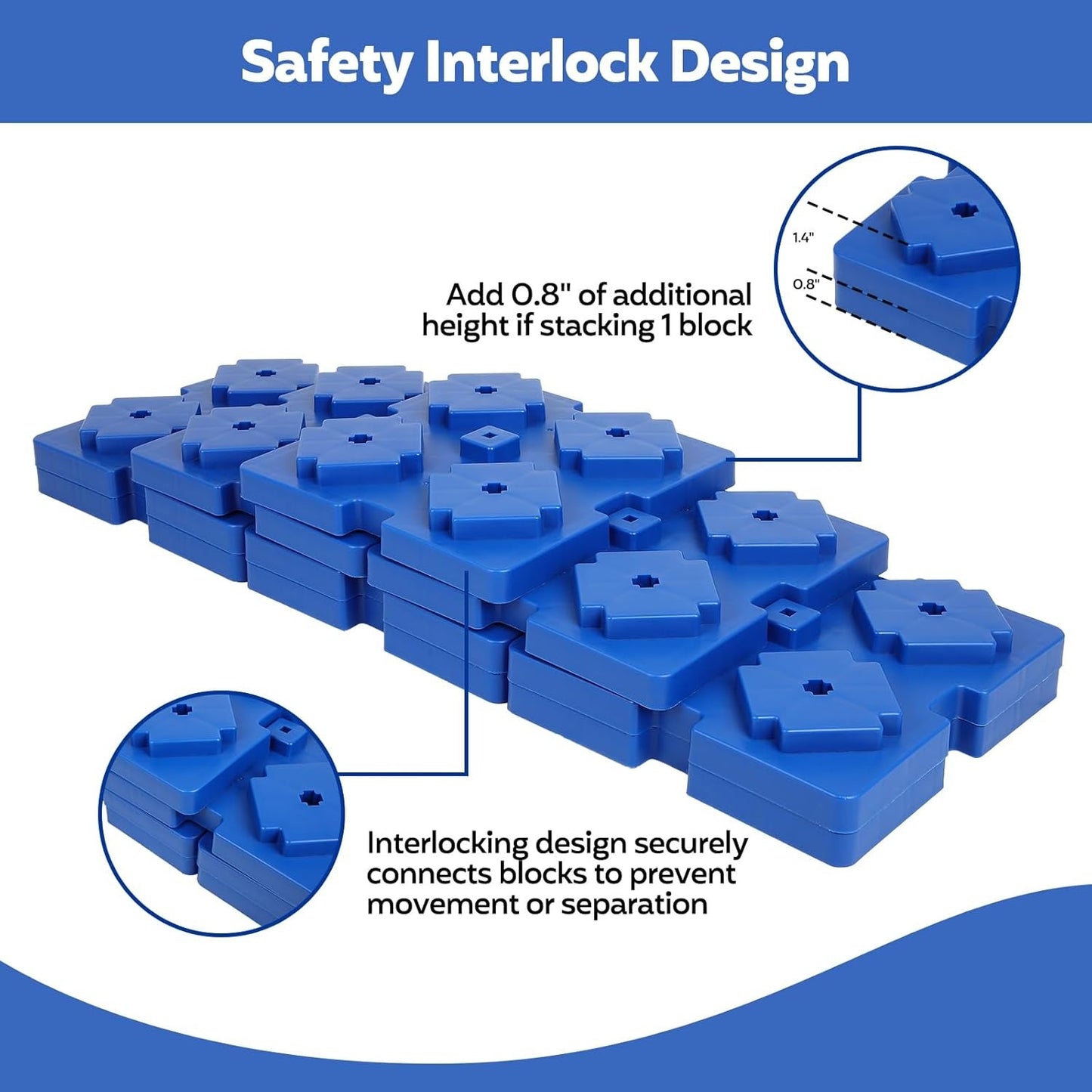 Rv Leveling Blocks, 10 Pack Trailer Accessories with Carrying Bag